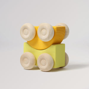 Grimm’s Stapel-Autos Gelb für Kinder ab 0 Jahren