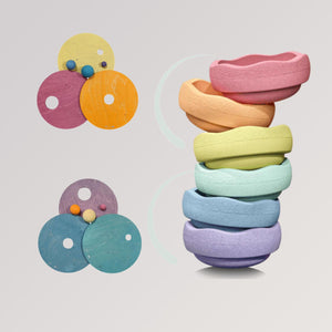 Stapelstein® Kullerscheiben Cool Pastell von Grimms