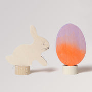 Grimms Steckfiguren Osterset Batik orange-lila