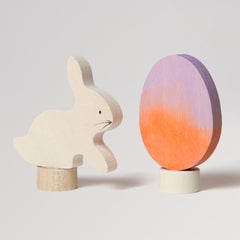 Grimms Steckfiguren Osterset Batik orange-lila