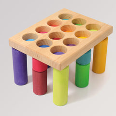 Steckspiel Kleine Bauwalzen Regenbogen von Grimms