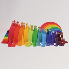 Steckspiel Kleine Bauwalzen Regenbogen von Grimms