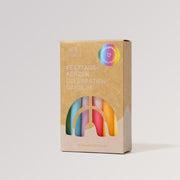 Weihnachtskerze Dip-Dye Regenbogen (12 Stück) von Grimm's
