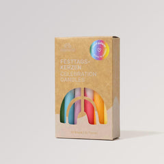 Weihnachtskerze Dip-Dye Regenbogen (12 Stück) von Grimm's
