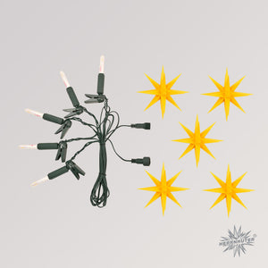 Herrnhuter Stern Kurzkette Erweiterung zu A1s gelb