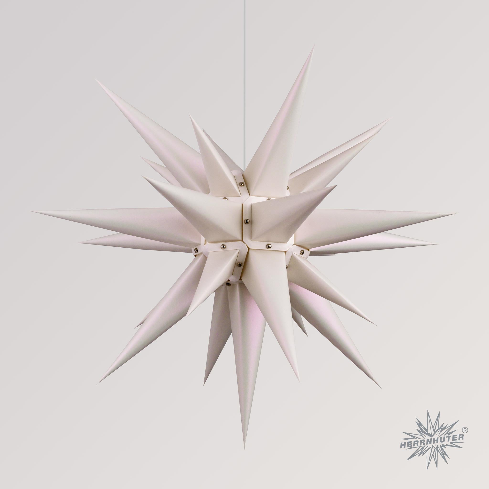 Herrnhuter Stern i6 Perlmutt weiß