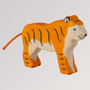 Holzfigur Tiger, stehend von Holztiger