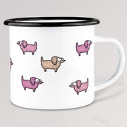 Emailletasse - Pudel Rudel - 300 ml von Ligarti