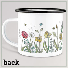 Emailletasse - Blumenwiese - 300 ml von Ligarti