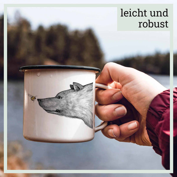 Emailletasse - Die Begegnung - 300 ml von Ligarti