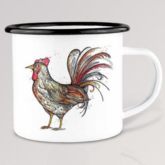 Emailletasse - Hähnry - 300 ml von Ligarti