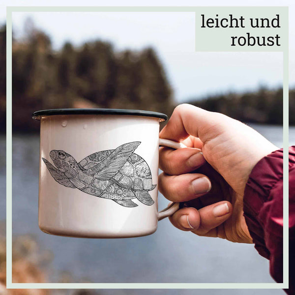 Emailletasse - Schildkröte - 300 ml von Ligarti