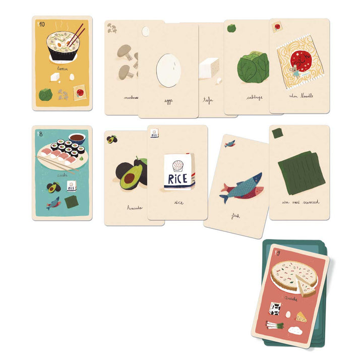 À la cuisine - Kartenspiel von Londji für Kinder ab 7 Jahren zum Thema Küche und Zutaten