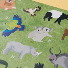Animal World Poster und Tiersticker von Londji
