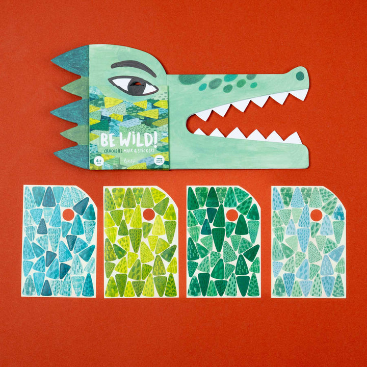 Be Wild! Crocidile - Maske für Kinder zum Verkleiden und bekleben mit Sticker von Londji