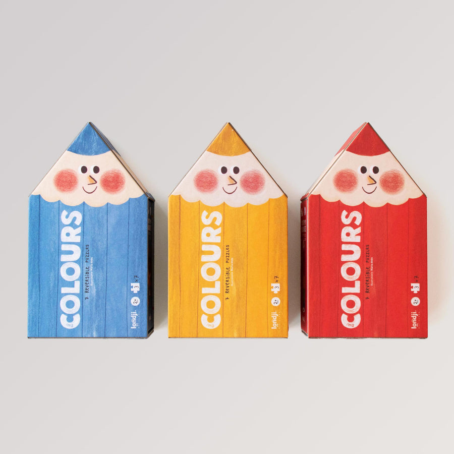 Puzzle My Colours von Londji - Puzzle Verpackungen in 3 Farben