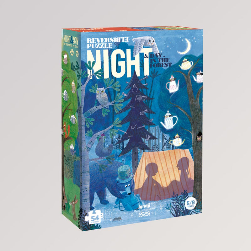 Puzzle Night & Day in the Forest | Wendepuzzle | 54 Teile