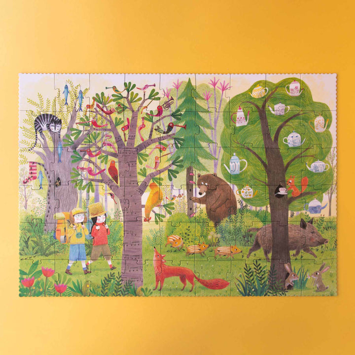 Puzzle Night & Day in the Forest | Wendepuzzle | 54 Teile