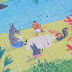 Puzzle "Once upon a time" von Lonji - 100 Teile. Szene beim Picknick