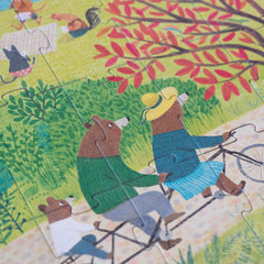 Puzzle "Once upon a time" von Lonji - 100 Teile. Szene Tandem-Fahrrad