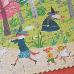 Puzzle "Once upon a time" von Lonji - 100 Teile. Szene Fuchs mit Flöte