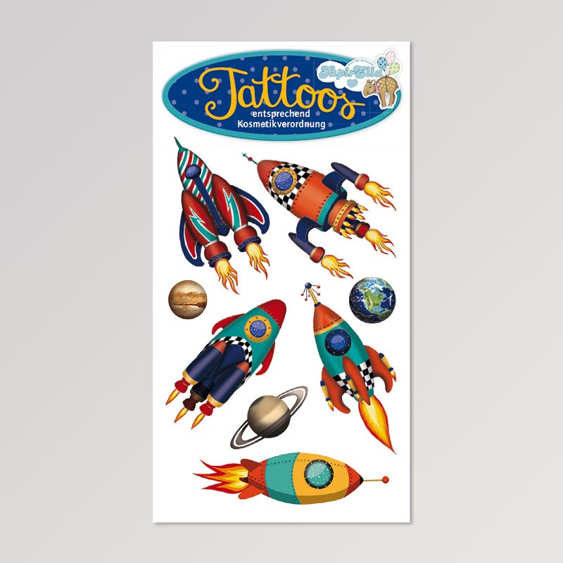 Tattoos für Kinder - Motiv Rakete von TapirElla