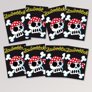 Zauberblock Pirat - Jolly Roger, Set mit 8 Stück