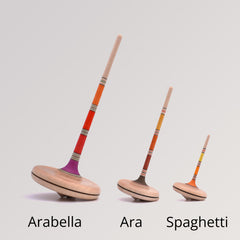 Mader Kreisel Arabella - Ara - Spaghetti: Größenvergleich