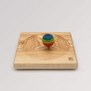 Kreiselbrett 15cm Esche mit Umdrehkreisel von Mader