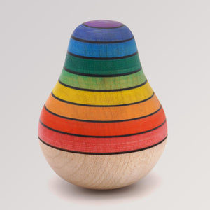 Mader Taumelbirne - Stehaufmännchen aus Holz in blau-rot