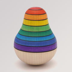 Mader Taumelbirne - Stehaufmännchen aus Holz in rot-blau