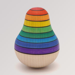 Mader Taumelbirne - Stehaufmännchen aus Holz in rot-blau