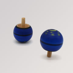 2 Umdrehkreisel Luna blau mit Sterne und Mond - liegend und stehend