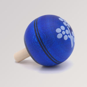 Mader Umdrehkreisel in dunkelblau mit aufgedruckten Trauben - liegend