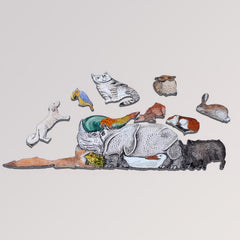 Das Tierpuzzle von Metermorphosen