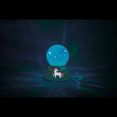 LED-Glitzer-Zauberkugel Einhorn