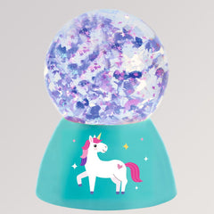 LED-Glitzer-Zauberkugel Einhorn