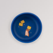 Schüssel des Kindergeschirr-Sets Puce & Pilou von Moulin Roty in der Farbe blau