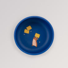 Schüssel des Kindergeschirr-Sets Puce & Pilou von Moulin Roty in der Farbe blau