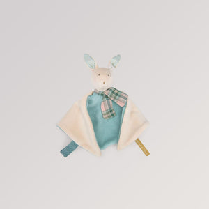 Schmusetuch Kaninchen von Moulin Roty in Blautönen - für Babys ab Geburt