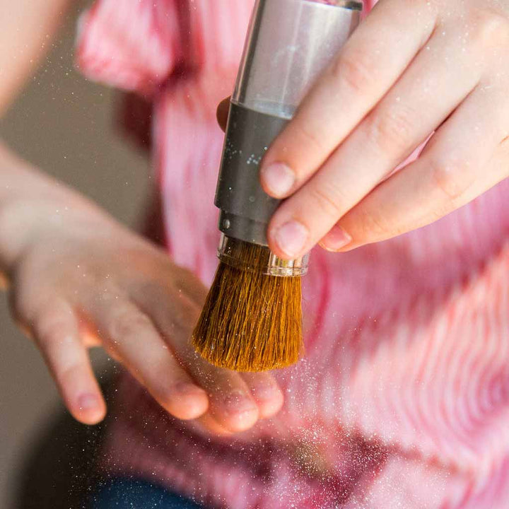 Bio-Glitzerpinsel Gold mit Glitzerpuder von namaki