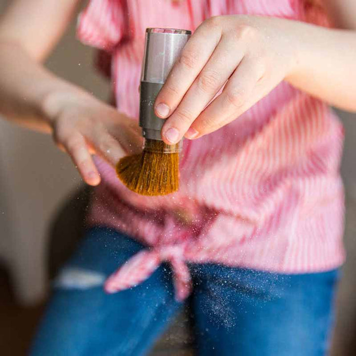 Bio-Glitzerpinsel Gold mit Glitzerpuder von namaki