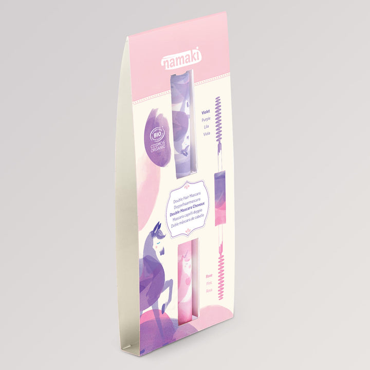 Haarmascara Doppel-Applikator Rosa & Violett von namaki