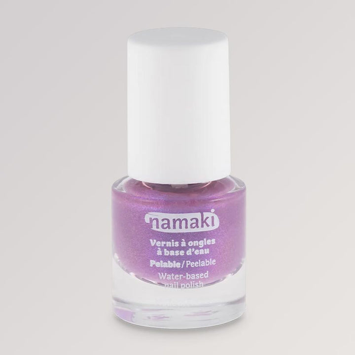 Kindernagellack in Glitzer violett von namaki auf Wasserbasis