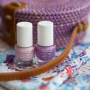 Kindernagellack in Glitzer violett von namaki auf Wasserbasis