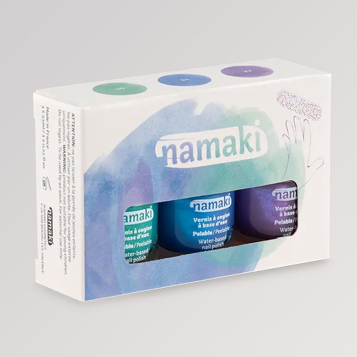 Kindernagellack-Set Polarlicht | 3 Farben von namaki