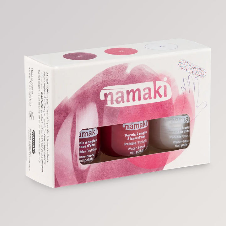 Kindernagellack-Set Fruchtsorbet in 3 Farben von namaki