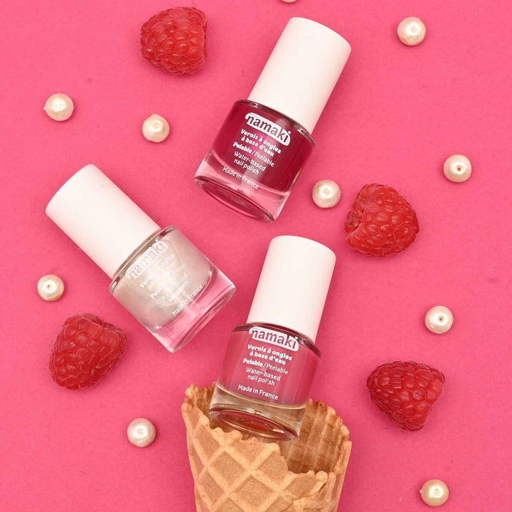 Kindernagellack-Set Fruchtsorbet in 3 Farben von namaki