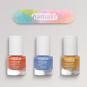 Kindernagellack-Set Sonnenuntergang in 3 Farben von namaki