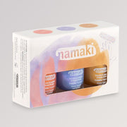 Kindernagellack-Set Sonnenuntergang in 3 Farben von namaki